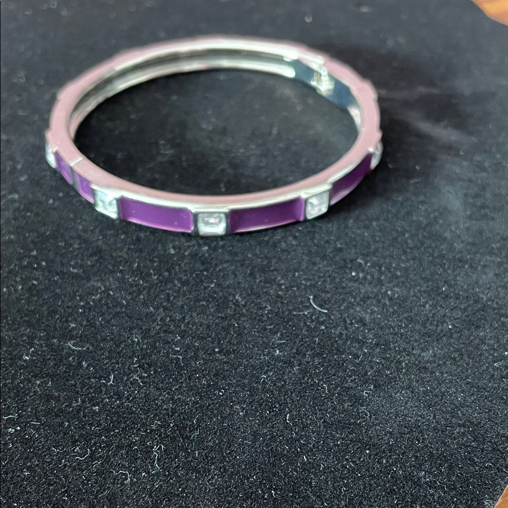 Chic Purple and Silver Bracelet